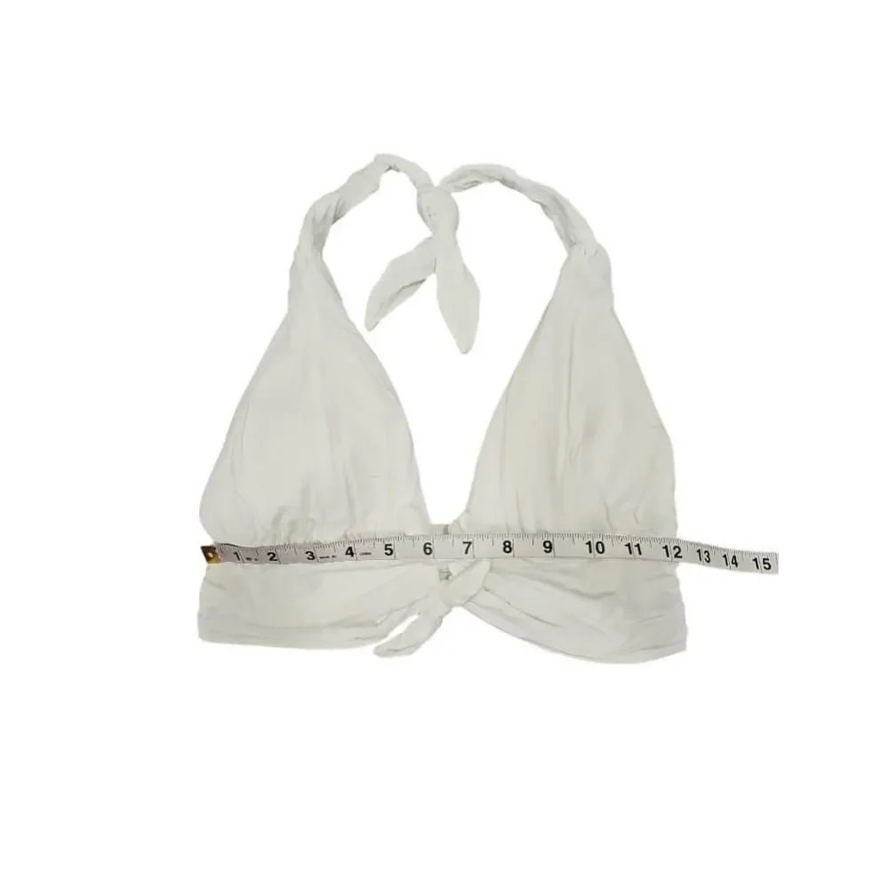 NWOT Carmen Marc Valvo White Swimsuit Top Size L - Picture 8 of 8